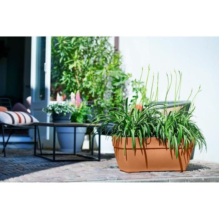 Jardinera Elho Vibia Campana Terrasse 80 - Marrón - L 77 x B 35 x H 33 cm - exterior - 100% reciclado 2 Jardinera Elho Vibia Campana Terrasse 80 - Marrón - L 77 x B 35 x H 33 cm - exterior - 100% reciclado 2