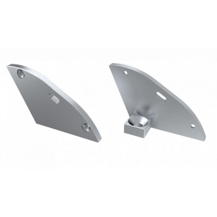 Tapón Final Perfíl Tipo RETO Aluminio-Soporte-15º-Izquierda - Con Agujero 10