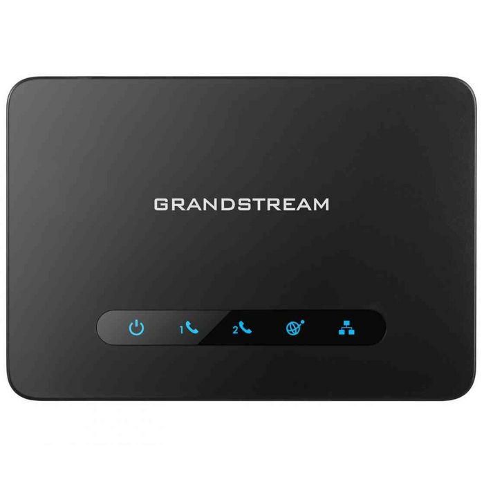 Grandstream HT812 Adaptador Telefónico Analógico VoIP de 2 Puertos FXS con Router Gigabit NAT para Hogar Oficina 1