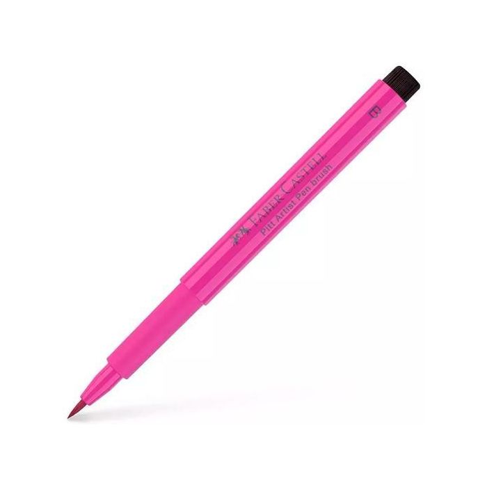 Faber Castell Rotulador Pitt Artist Pen Brush Punta Pincel Rosa Púrpura Medio, Tinta Pigmentada, Permanente, Set de 10 (Set de 10)