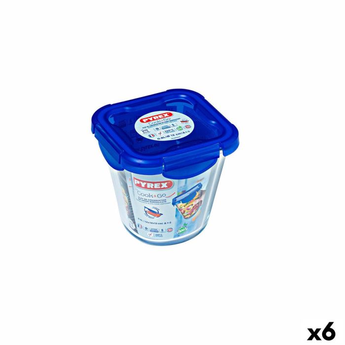 Fiambrera Hermética Pyrex Cook & go Transparente Vidrio (800 ml) (6 Unidades) 0 Fiambrera Hermética Pyrex Cook & go Transparente Vidrio (800 ml) (6 Unidades) 0