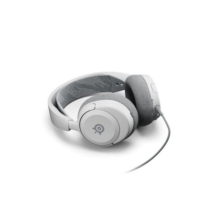 SteelSeries Arctis Nova 1P Auriculares Diadema Gaming Blanco 61612 con Micrófono Cancelación Ruido Jack 3.5mm Multiplataforma Alámbrico Supraurales Juego