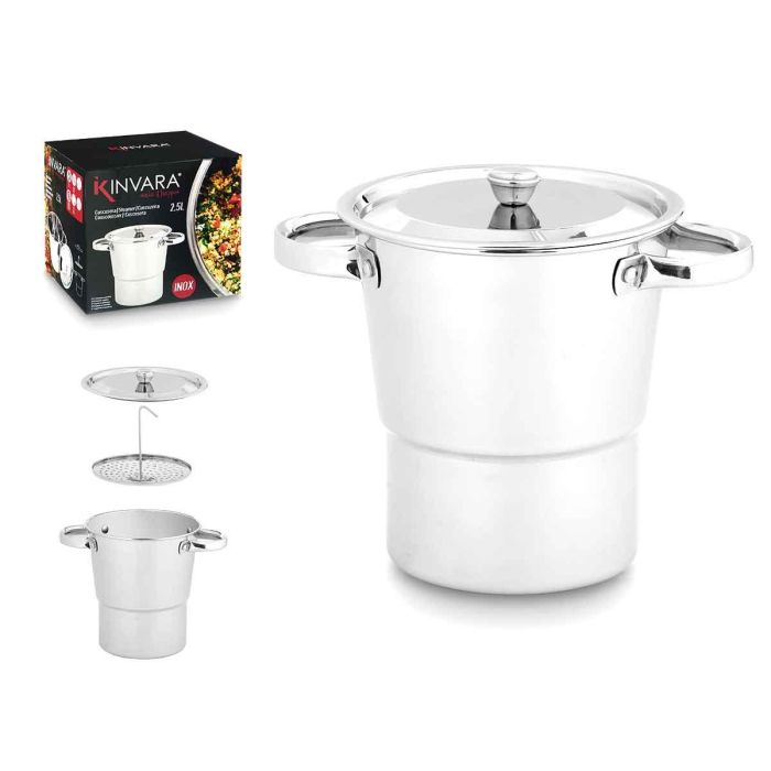 Cuscusera Acero Inoxidable 2,5L Kinvara 23x19.5x16.5 cm (Set de 6)