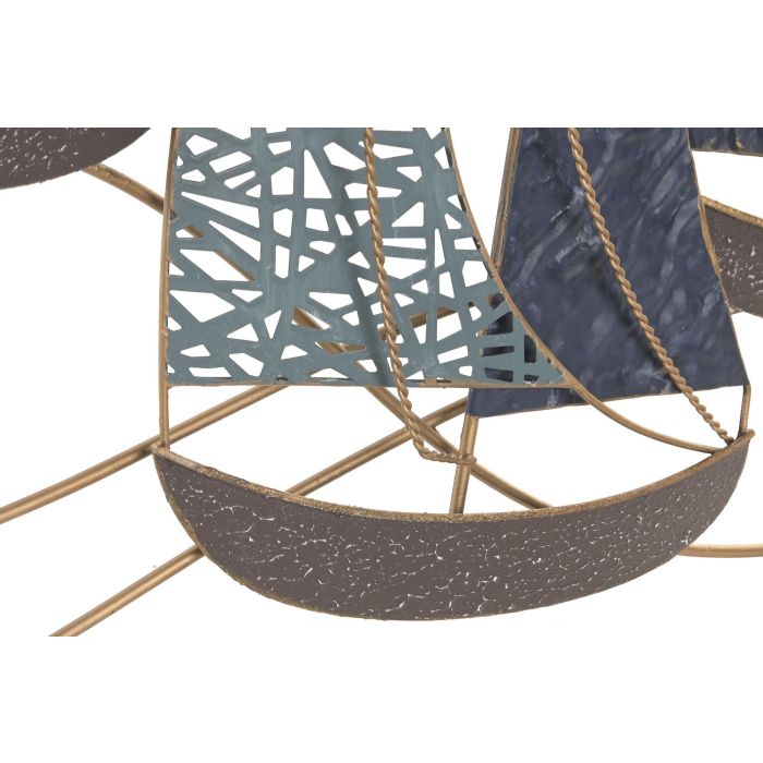 Decoracion Pared Atlantico DKD Home Decor Azul Turquesa 6 x 53 x 91 cm (2 Unidades) 2