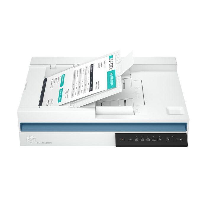 HP 3600 f1 ScanJet Pro Escáner Documentos Dúplex ADF 60 Páginas, 3000 Páginas/Día, Escaneado Rápido con Atajos Un Solo Clic
