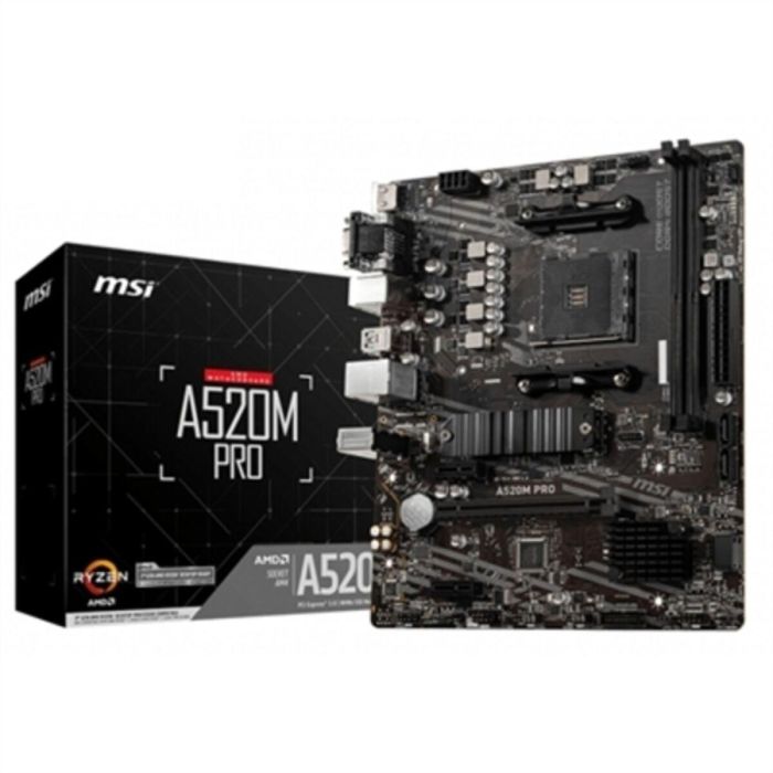 MSI A520M PRO placa base AMD A520 Zócalo AM4 micro ATX MSI A520M PRO placa base AMD A520 Zócalo AM4 micro ATX