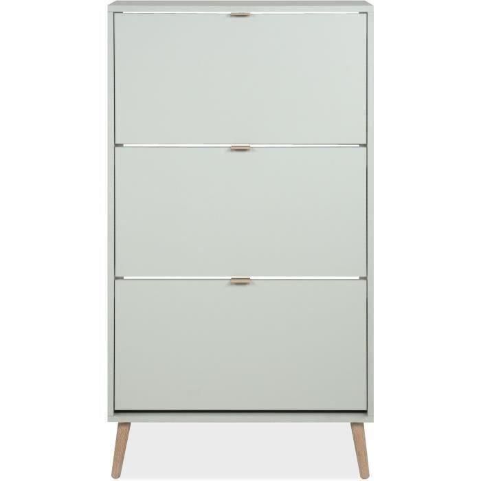 VIGO 49A VIGO003855 Zapatero Verde pastel con Patas de madera maciza - 70 x 24 x 125 cm 2