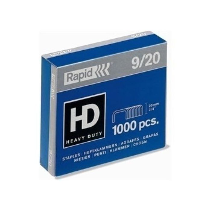 Grapas Rapid Super Strong 9/20 Mm. Galvanizadas Caja De 1000 (Set de 5)