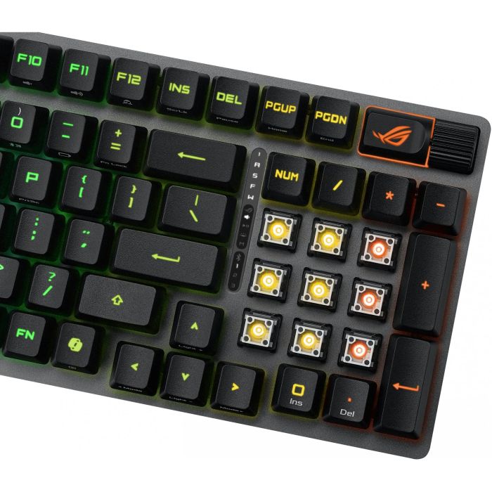 Asus ROG Strix Scope II 96 RX Wireless BLK Teclado Gaming 96% Inalámbrico/Alámbrico USB+RF+BT Óptico RGB Negro 9