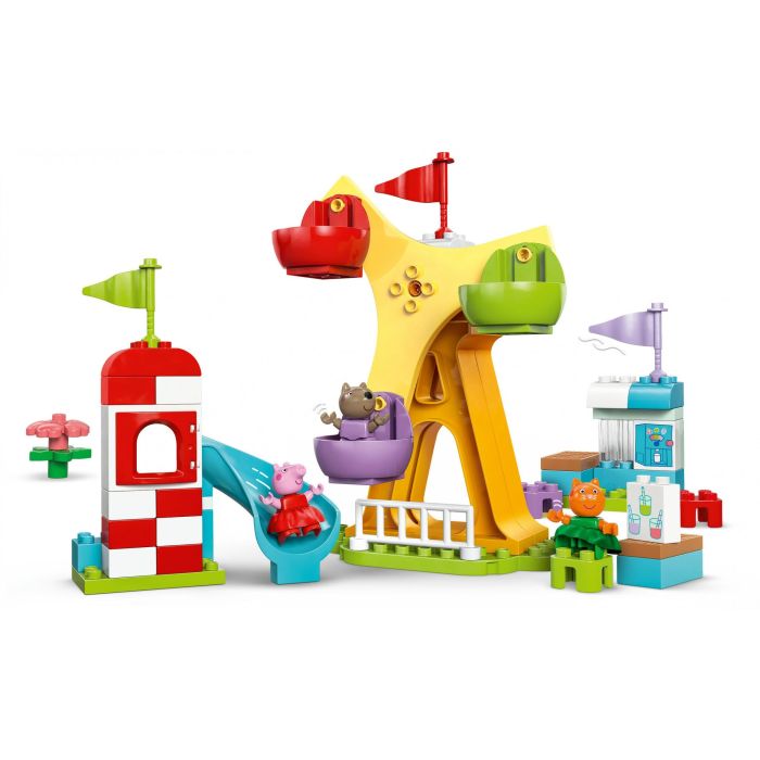 LEGO DUPLO 10453 Set Feria Peppa Pig Parque de Atracciones, Noria, Tobogán y Figuras para Niños +2 años 3