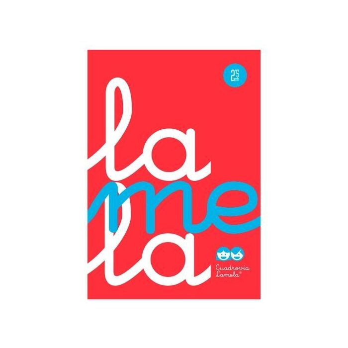 Lamela Cuaderno Espiral Folio 90 gr Cuadrovía 3 mm Tapa PP Rojo - 80 Hojas (Pack 5 Unidades) (5 Unidades)