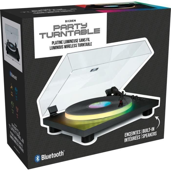 Tocadiscos - BIGBEN INTERACTIVE - Plato iluminado - Transmisión por correa - Bluetooth - Efectos de luz 3 Tocadiscos - BIGBEN INTERACTIVE - Plato iluminado - Transmisión por correa - Bluetooth - Efectos de luz 3