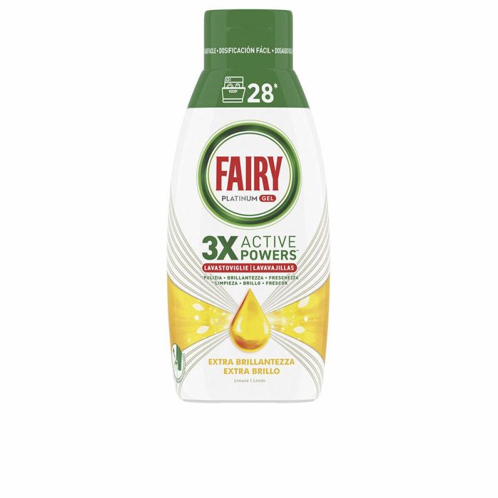 Fairy Platinum Gel Máquina Limón 28 Lavados Fairy Platinum Gel Máquina Limón 28 Lavados