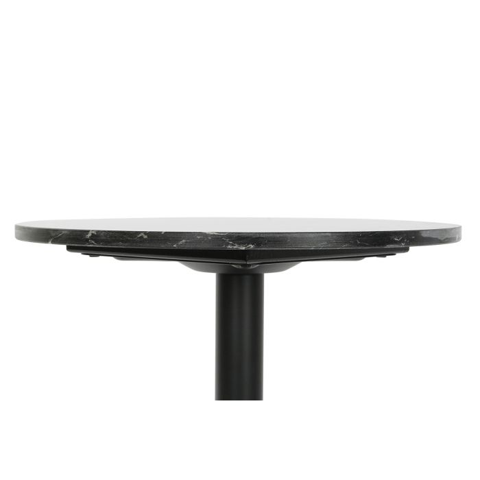 DKD Home Decor Mesita Auxiliar Moderna Negra Metal y Marmol 45x51x45 cm 2