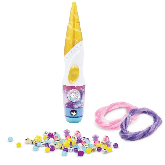 Tachan Set Decora Tu Pelo Unicornio con Extensiones y Aplicador Incluye Estrellas y Abalorios para Niñas +5 Años 2