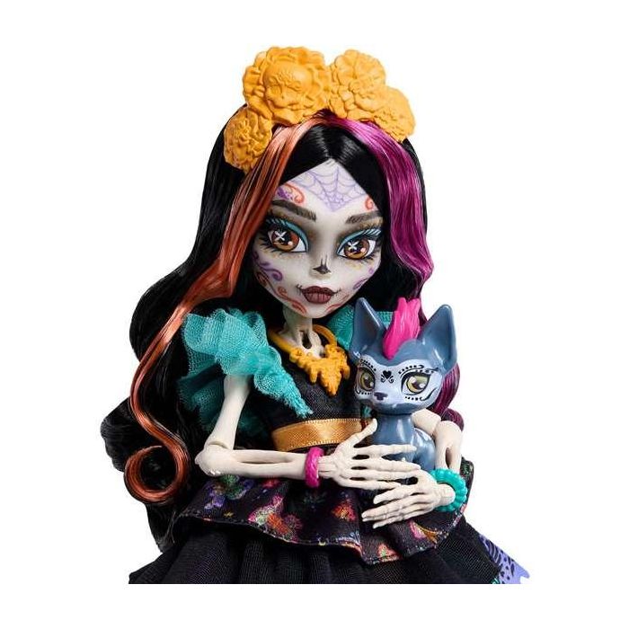 Muñeca monster high skelita doll con accesorios. 12x8x8 cm 2