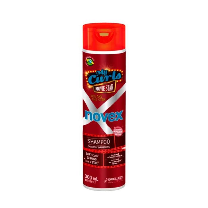 Novex My Curls Movie Star Shampoo 300ml - Champú sin sulfatos para rizos secos y opacos, con aceite de coco y argán Novex My Curls Movie Star Shampoo 300ml - Champú sin sulfatos para rizos secos y opacos, con aceite de coco y argán