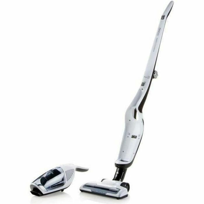 Domo DO217SV Aspirador Escoba Vertical 2 en 1 14,4V Li-Ion Ciclónico con Cepillo Giratorio, Recogedor Extraíble, Autonomía 48 min y Depósito 0,5L