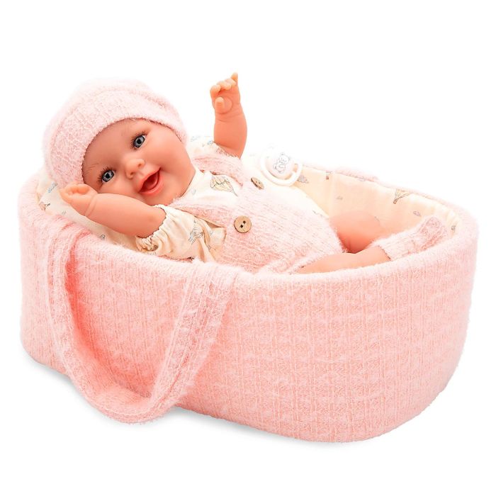 Muñecas Arias Muñeca Elegance Gadi Rosa de 33 cm con Capazo y Bolsa, Cuerpo de Vinilo, Juguete para Niñas +3 Años 1 Muñecas Arias Muñeca Elegance Gadi Rosa de 33 cm con Capazo y Bolsa, Cuerpo de Vinilo, Juguete para Niñas +3 Años 1