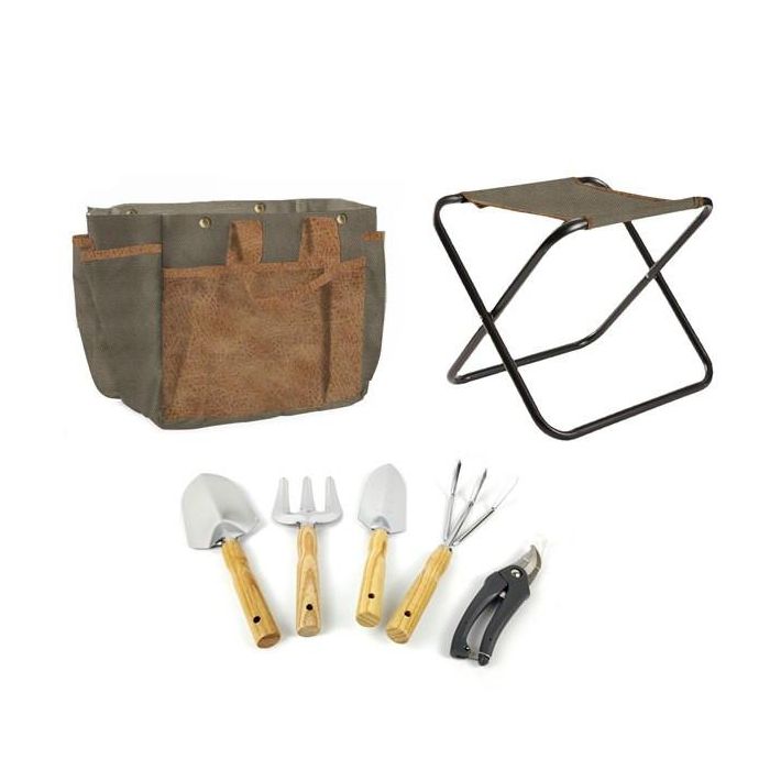 Utensilios Terraza Y Jardin DKD Home Decor Marron 45 x 45 x 45 cm Set de 8