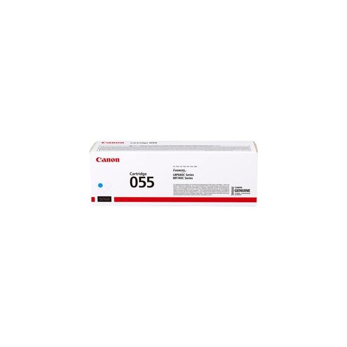 Canon Toner Cian 055C para I-Sensys Lbp 664Cx-663Cdw y Mf 744Cdw-742Cdw-746Cx