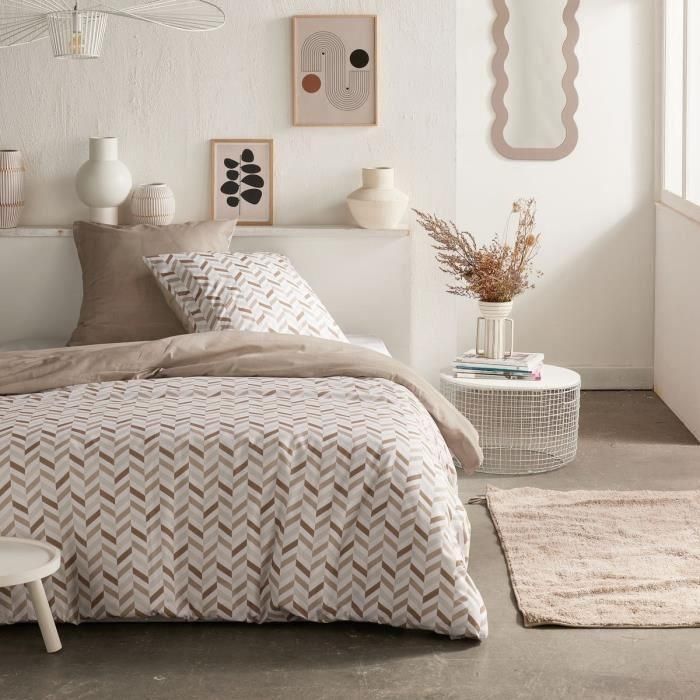 Juego de cama - TODAY Crazy - Estampado gráfico - 2 personas - 220 x 240 cm - Beige Juego de cama - TODAY Crazy - Estampado gráfico - 2 personas - 220 x 240 cm - Beige