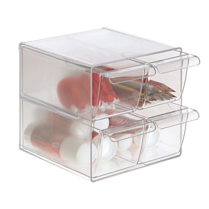 Archivo 2000 Organizador Archicubo 4 Cajones 190x150x150 mm Cristal Transparente 1