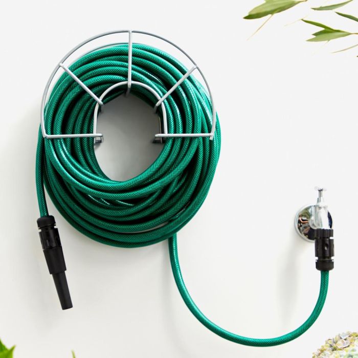 Grouw Soporte Pared Manguera 30 M Acero Galvanizado 1 Grouw Soporte Pared Manguera 30 M Acero Galvanizado 1