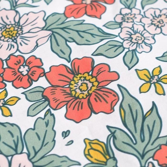 Today 119472 Juego de Cama Sunshine 260x240cm Algodón Estampado Floral Verde 2 Personas (Incluye 2 Fundas de Almohada 63x63cm) 1