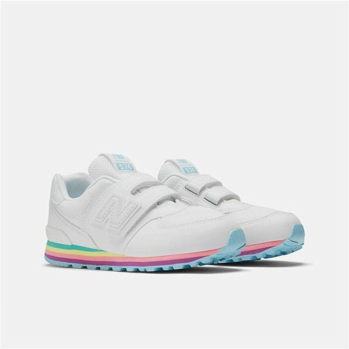 Zapatillas Deportivas Infantiles New Balance 574 Core Hook Loop Blanco 2