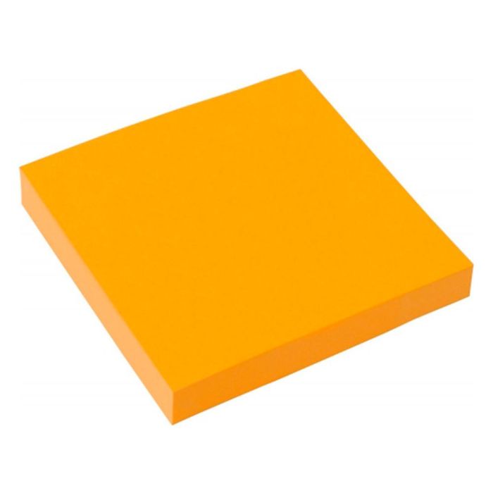 Bloc De Notas Adhesivas Quita Y Pon Q-Connect 76x76 mm Naranja Neon 80 Hojas 6 unidades 3