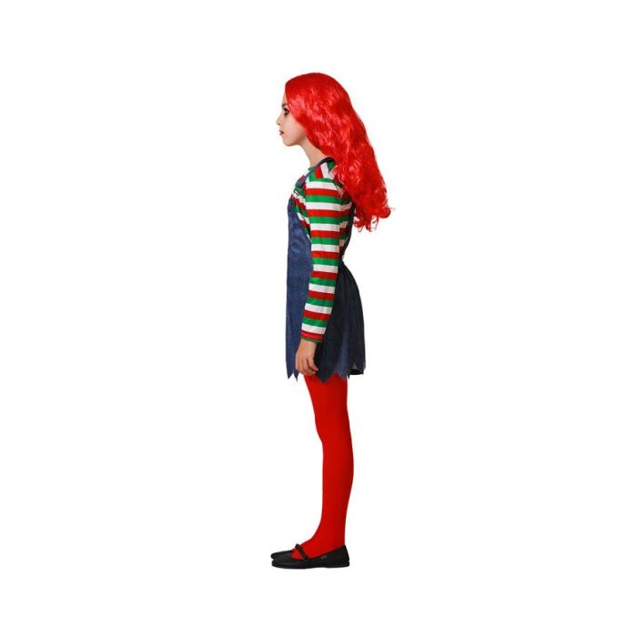 Disfraz Infantil Muñeca Poseída con Peto y Camiseta 1