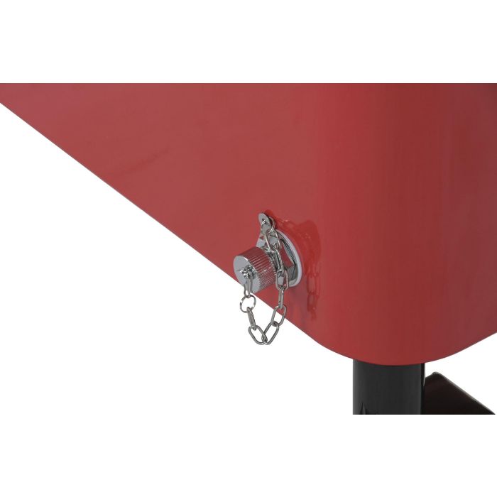 DKD Home Decor Nevera Rojo Negro 88 x 39 x 120 cm Metal PP Ruedas Desmontable