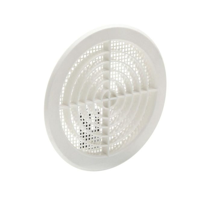 Fepre Rejilla de ventilación empotrar clipsar ABS blanco 12.5-14cm con mosquitera Fepre Rejilla de ventilación empotrar clipsar ABS blanco 12.5-14cm con mosquitera