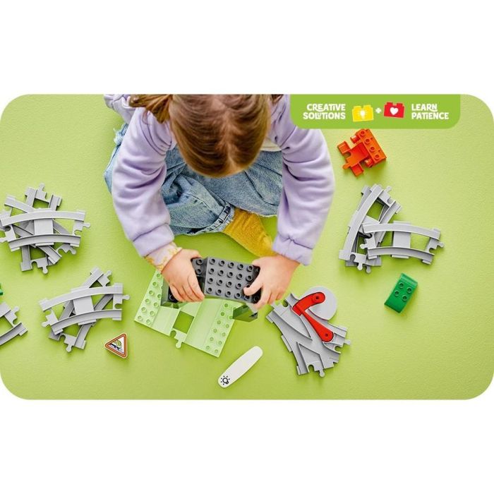 Lego Duplo 10425 Set de Expansión Túnel y Vías Ferroviarias para niños +2 años, con 10 tramos de vía y cambio de agujas 6