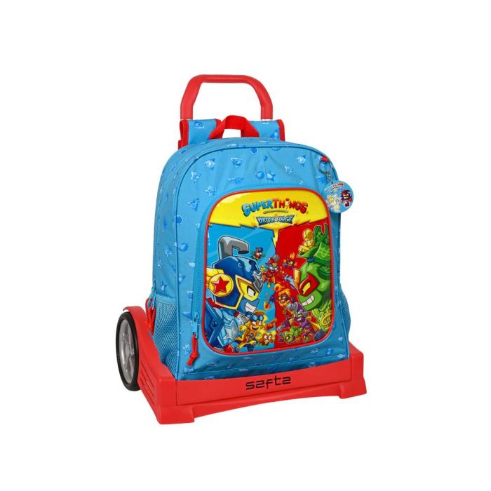 Mochila Escolar con Ruedas SuperThings Rescue force 32 x 42 x 14 cm Azul