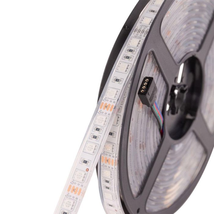 [CA-5050-12V-IP68-RGB] Tira LED SMD5050 RGB Sumergible IP68 5 Metros 72W 4000 Lúmenes 12V DC para Piscinas y Fuentes 5