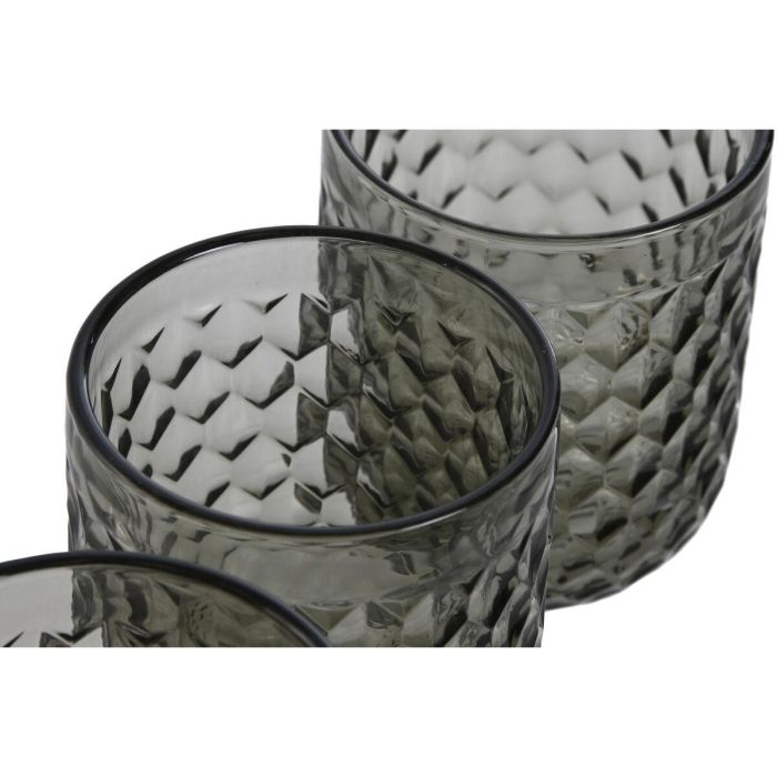 Vaso Basicos DKD Home Decor Gris 8 x 10 x 8 cm Set de 6 2 Vaso Basicos DKD Home Decor Gris 8 x 10 x 8 cm Set de 6 2