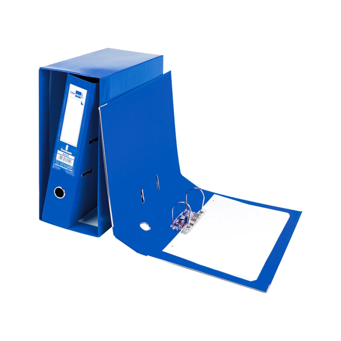 Liderpapel Archivador Folio 2 Anillas Mecanismo de Palanca 75mm Azul 10