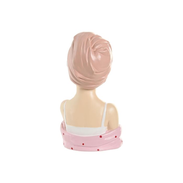 Figura Moderno DKD Home Decor Blanco Rosa 15 x 27 x 15.5 cm (2 Unidades) 2 Figura Moderno DKD Home Decor Blanco Rosa 15 x 27 x 15.5 cm (2 Unidades) 2