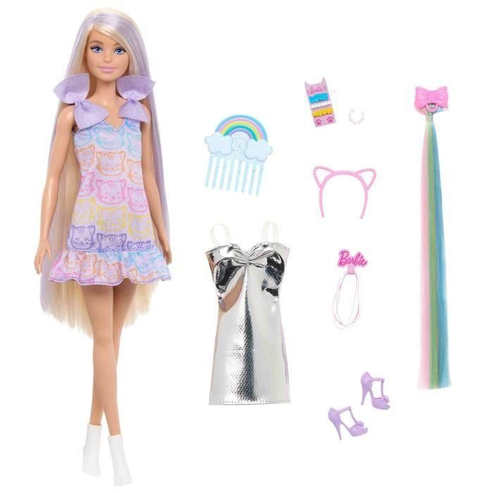 Barbie JCT72 Muñeca Cabello de Ensueño con Pelo Extralargo Brillante y 8 Accesorios para el Pelo, Más Vestido Adicional 0 Barbie JCT72 Muñeca Cabello de Ensueño con Pelo Extralargo Brillante y 8 Accesorios para el Pelo, Más Vestido Adicional 0