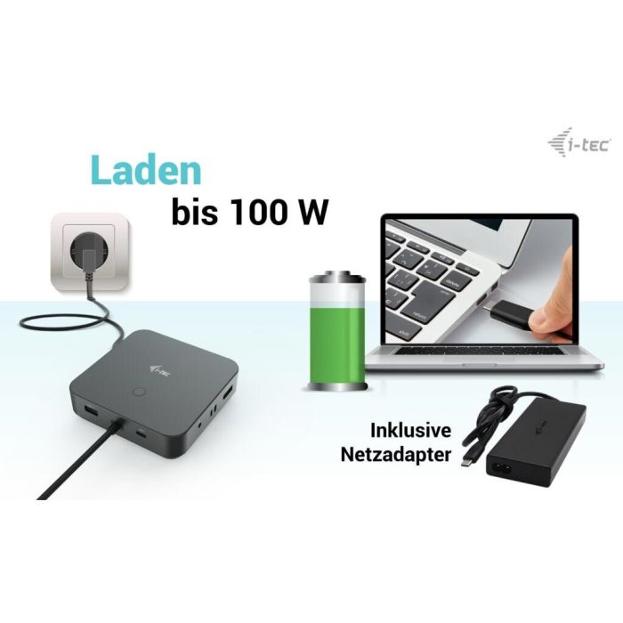 Hub USB i-Tec C31TRI4KDPDPRO100 Negro 2