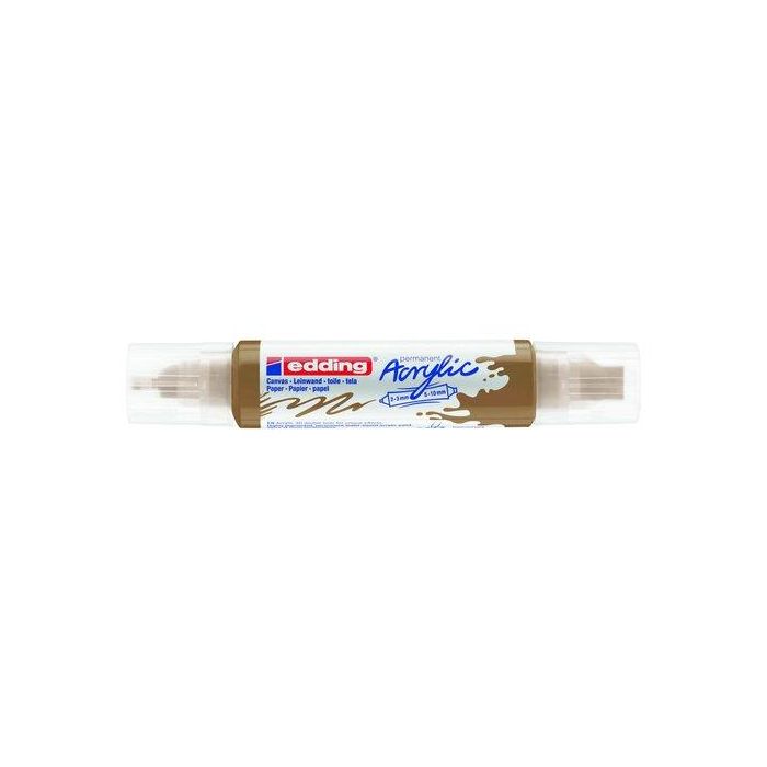 Marcador Acrylic Edding 5400 3D Doble Punta (2-3/5-10 Mm) Oro 5 unidades
