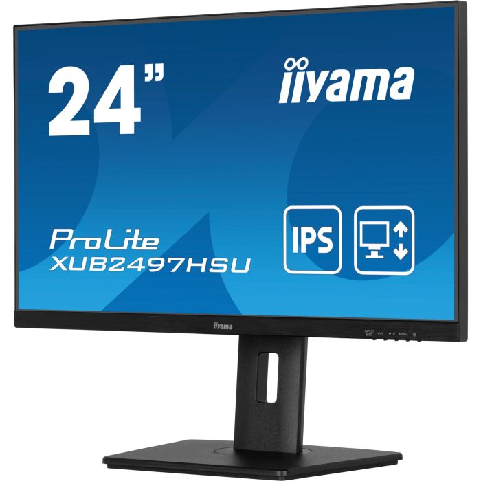 iiyama ProLite XUB2497HSU-B2 Monitor 24" FHD IPS 1ms 100Hz USB-Hub HDMI DP Altavoces Pivot Negro 9