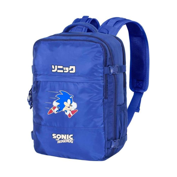 Mochila de Viaje Mercury Grande 47x23x33cm Action Sonic The Hedgehog - SEGA Azul