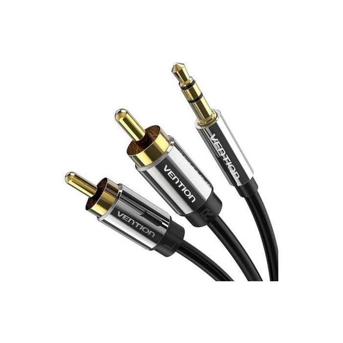 Cable Estéreo Vention BCFBL/ Jack 3.5 Macho - 2x RCA Macho/ 10m/ Negro 1