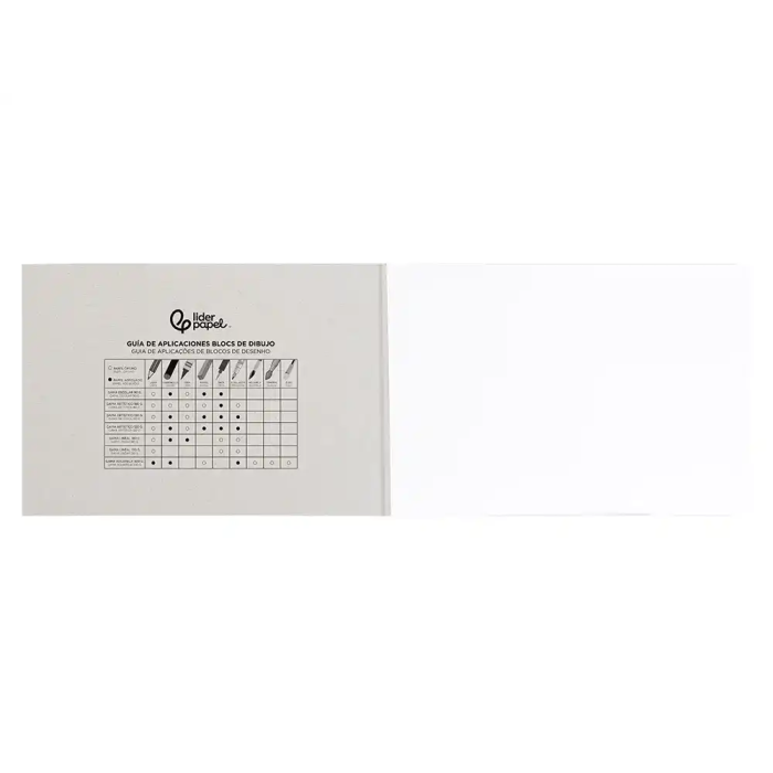 Liderpapel Bloc Dibujo Artístico Encolado DIN A2 120g/m2 24+6 Hojas 594x420mm Blanco 2