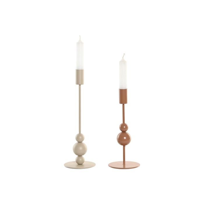 Candelabro Urban DKD Home Decor Crema Terracota 9 x 26.5 x 9 cm Set de 2 (2 Unidades) 2 Candelabro Urban DKD Home Decor Crema Terracota 9 x 26.5 x 9 cm Set de 2 (2 Unidades) 2