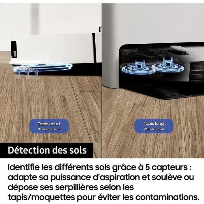 Aspiradora robot - Samsung Jet Bot Combo AI VR7MD97A14G - Estación de limpieza con desinfección por vapor - Reconocimiento de objetos 4