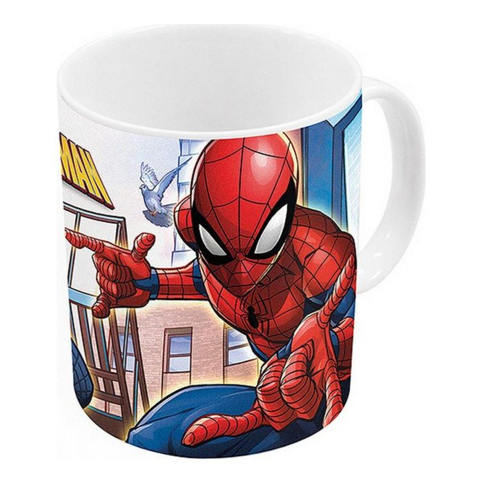 Safta Taza Grande Spider-Man "Great Power" 325 ml para Niños 3+ Surtida Azul y Rojo 11,7x10x8,7cm